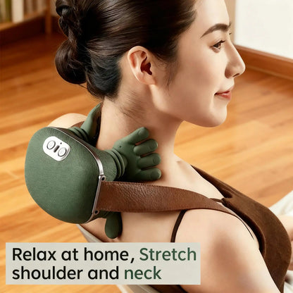 Neck Shoulder Massager Deep Tissue Shiats Back Cervical Massage Machine Electric Kneadingg Muscles Massage Pillow Back Massager